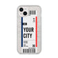 Boarding Pass Ticket iPhone 14 Plus Glitter Tough Case Starlight