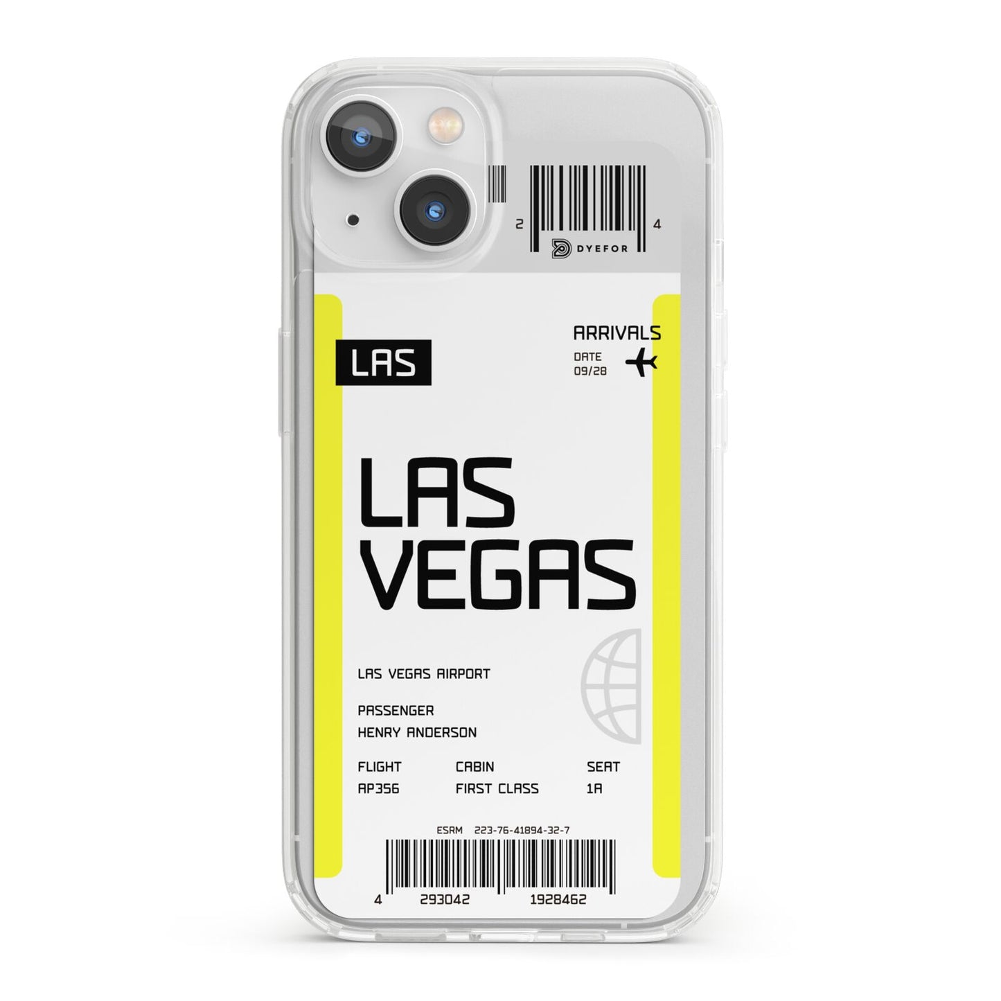 Boarding Pass iPhone 13 Clear Bumper Case