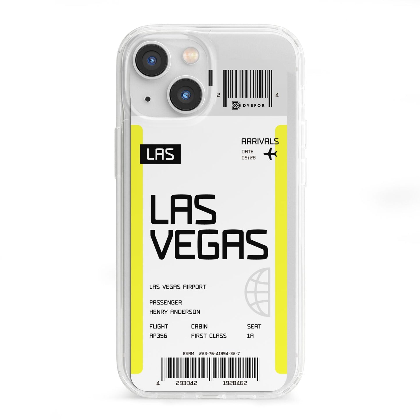 Boarding Pass iPhone 13 Mini Clear Bumper Case