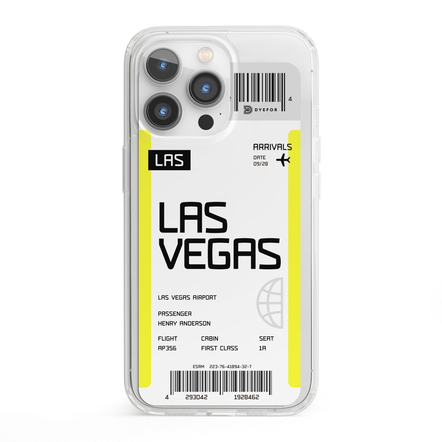 Boarding Pass iPhone 13 Pro Clear Bumper Case