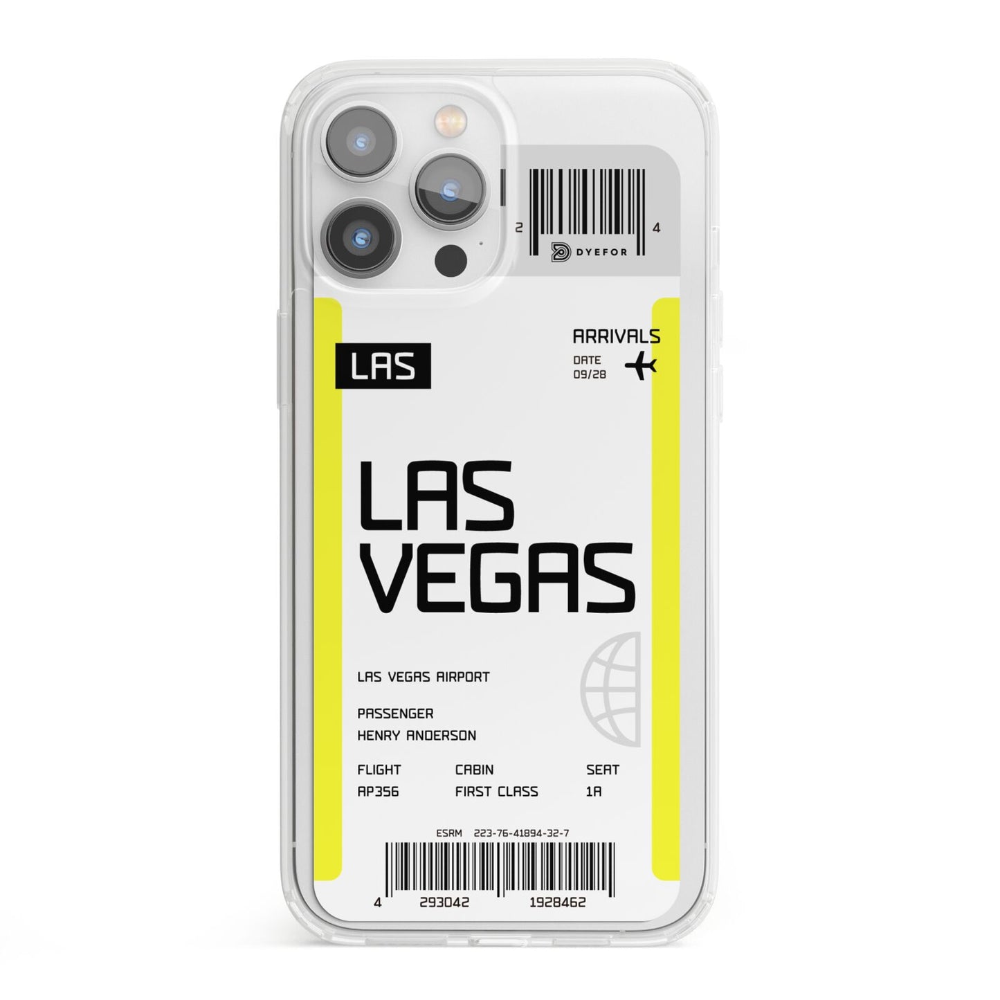 Boarding Pass iPhone 13 Pro Max Clear Bumper Case