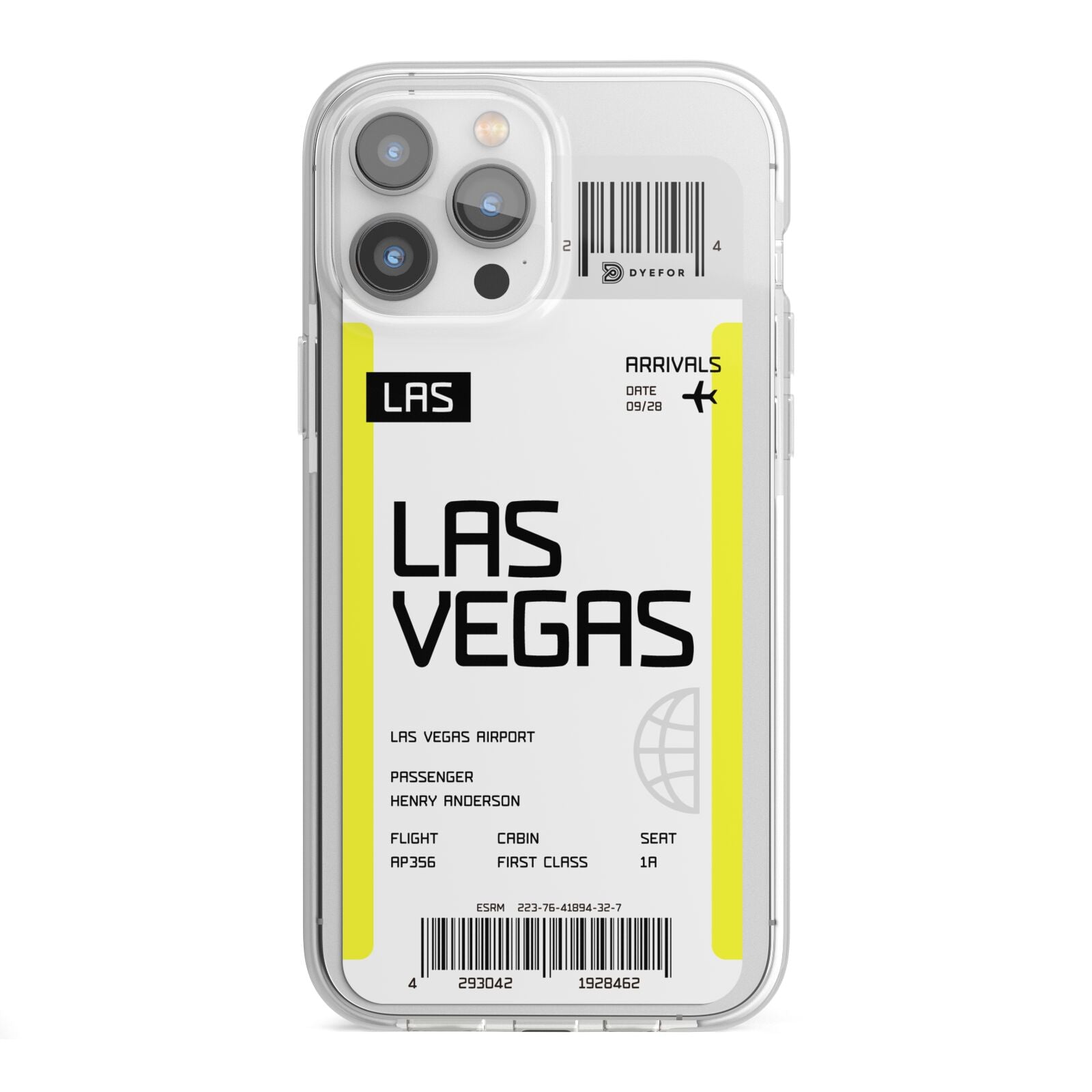 Boarding Pass iPhone 13 Pro Max TPU Impact Case with White Edges