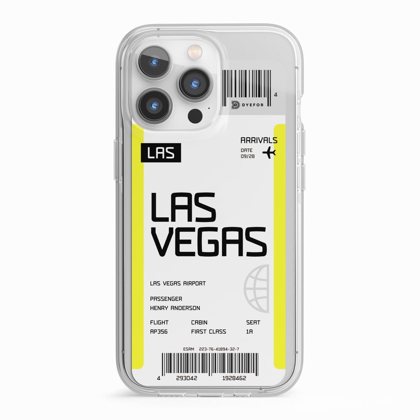 Boarding Pass iPhone 13 Pro TPU Impact Case with White Edges