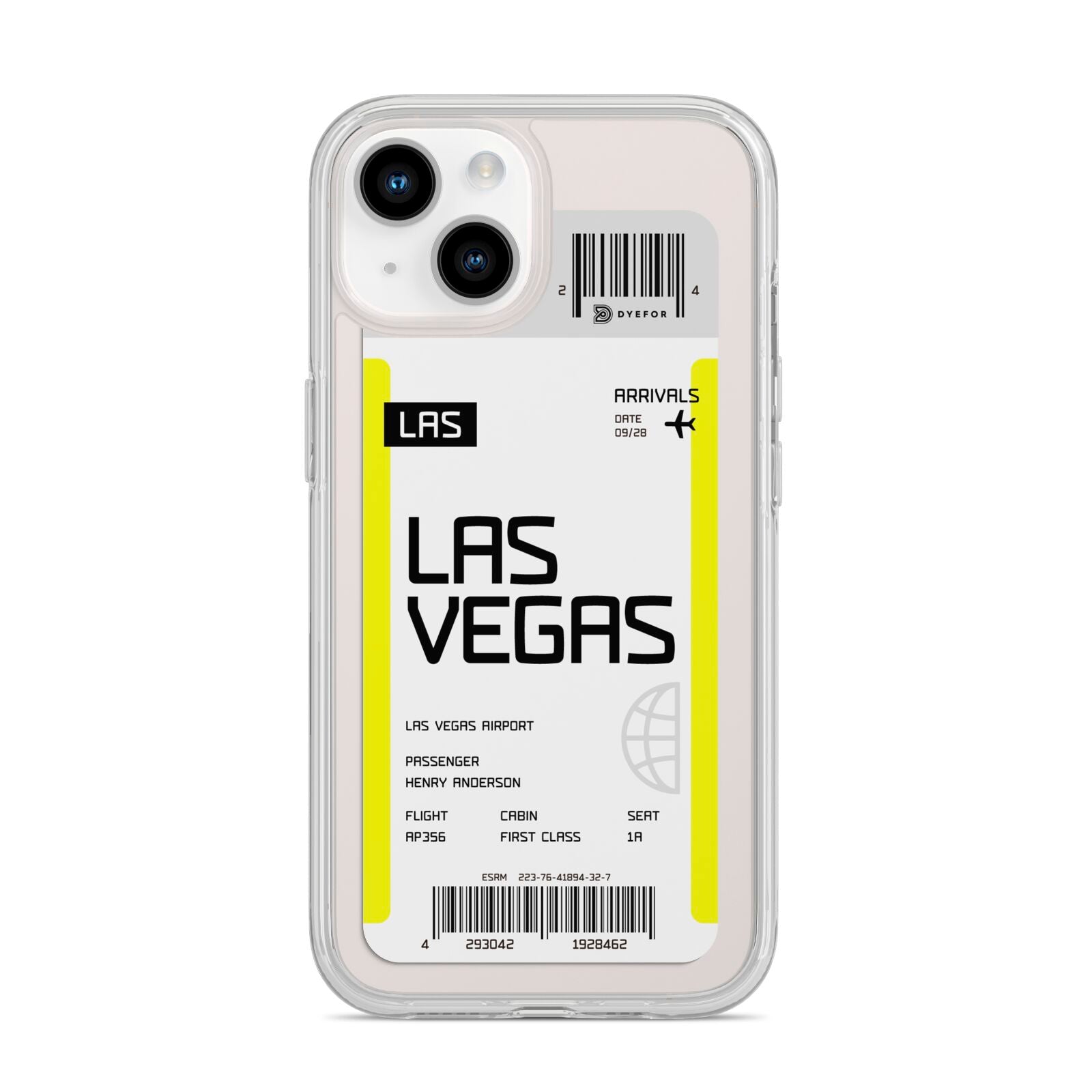 Boarding Pass iPhone 14 Clear Tough Case Starlight