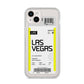 Boarding Pass iPhone 14 Plus Clear Tough Case Starlight