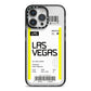 Boarding Pass iPhone 14 Pro Max Black Impact Case on Silver phone