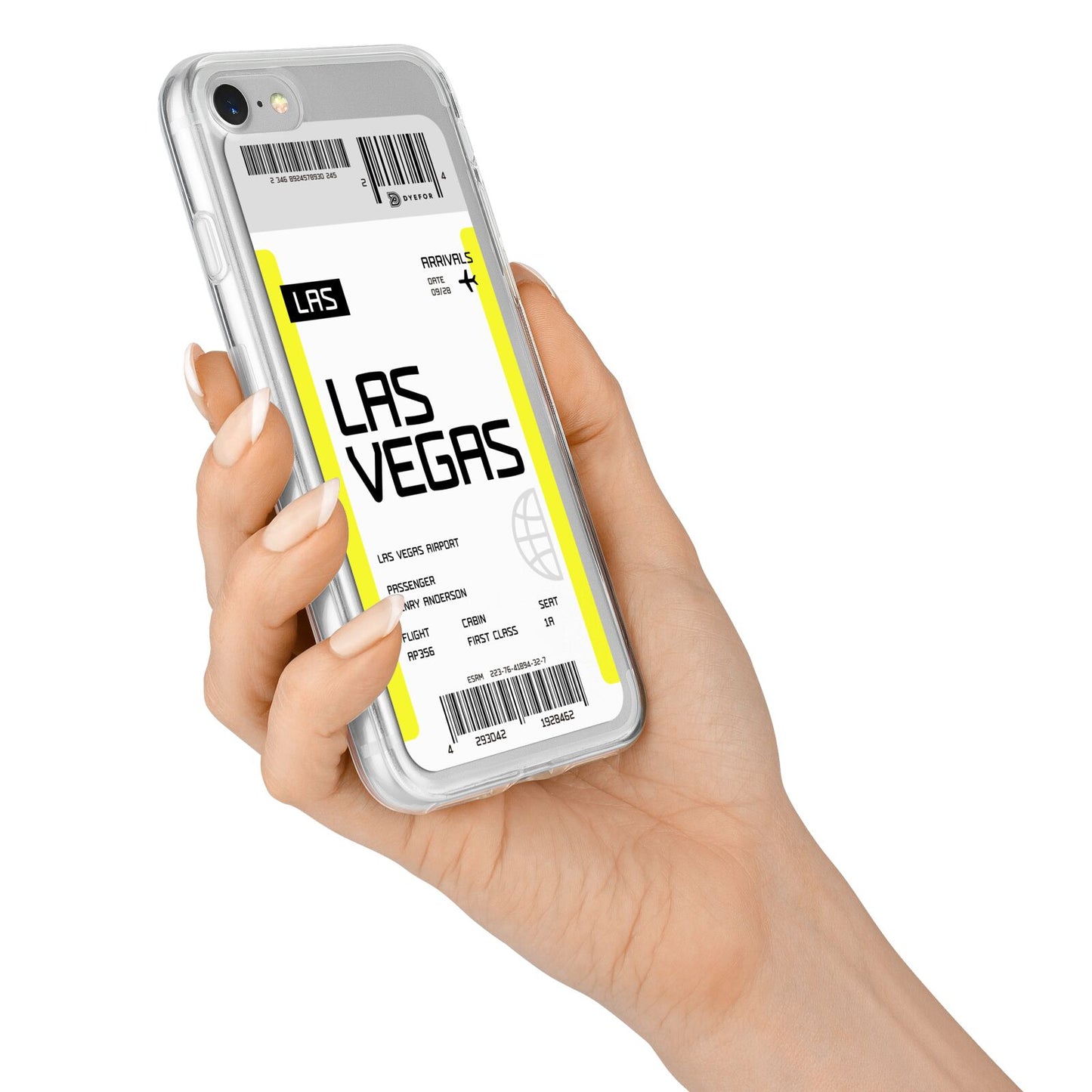 Boarding Pass iPhone 7 Bumper Case on Silver iPhone Alternative Image