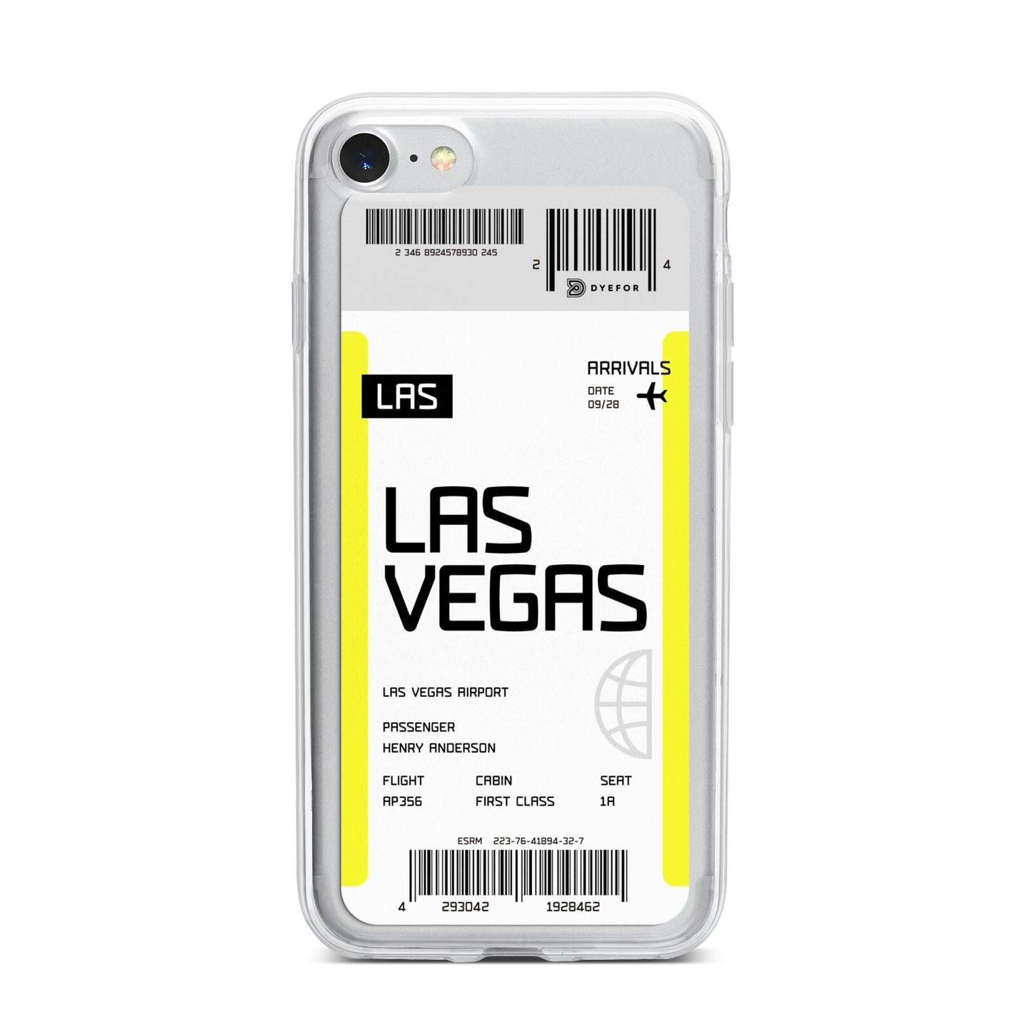 Boarding Pass iPhone 7 Bumper Case on Silver iPhone