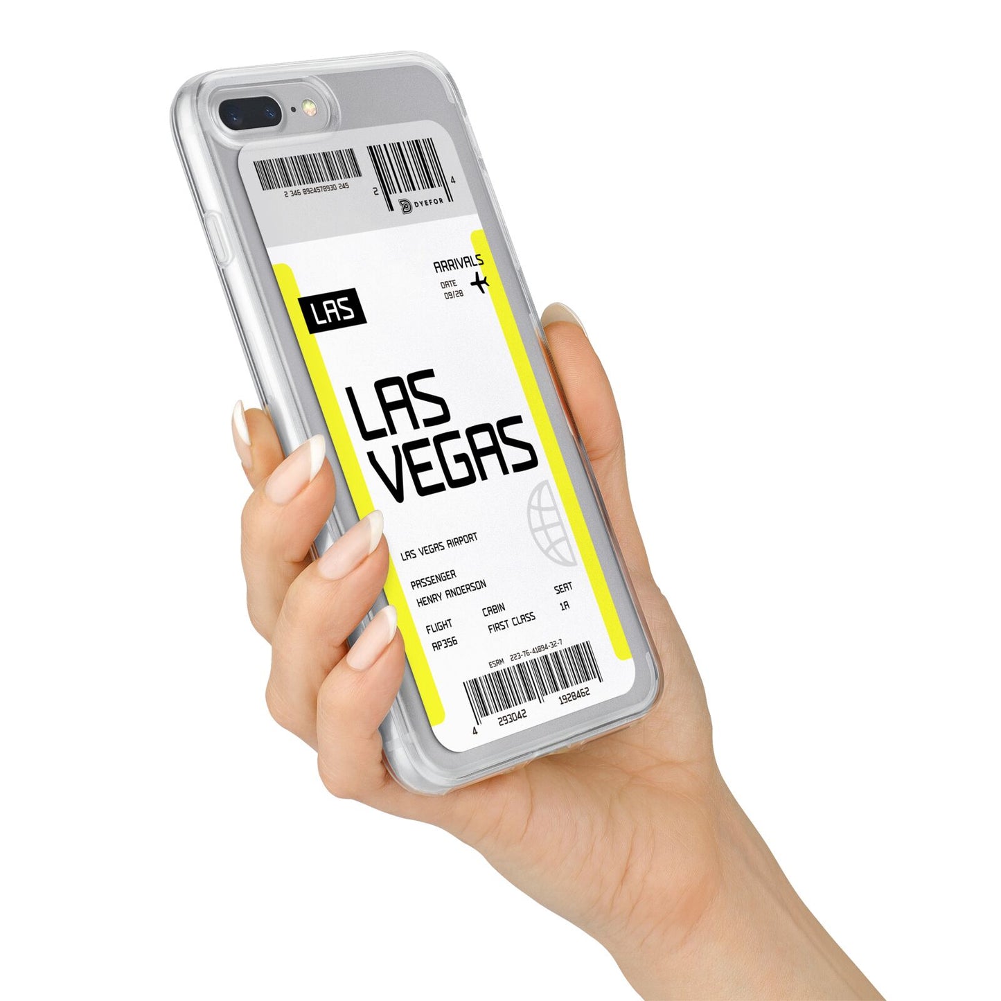 Boarding Pass iPhone 7 Plus Bumper Case on Silver iPhone Alternative Image