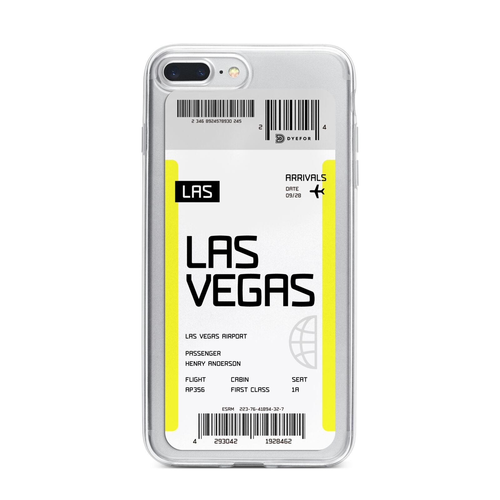 Boarding Pass iPhone 7 Plus Bumper Case on Silver iPhone