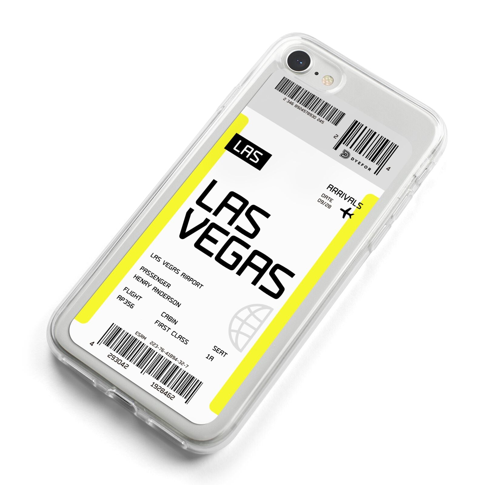 Boarding Pass iPhone 8 Bumper Case on Silver iPhone Alternative Image