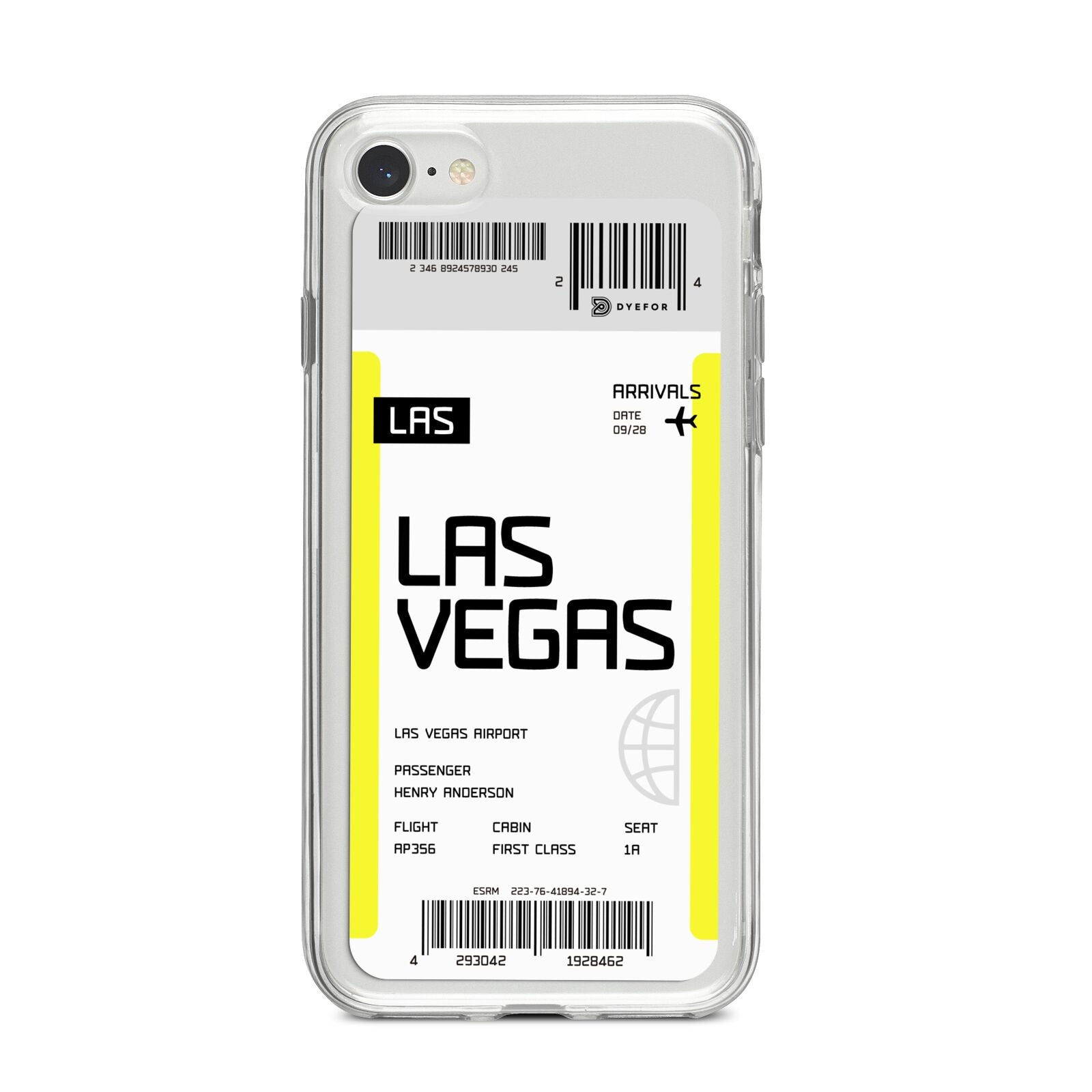 Boarding Pass iPhone 8 Bumper Case on Silver iPhone