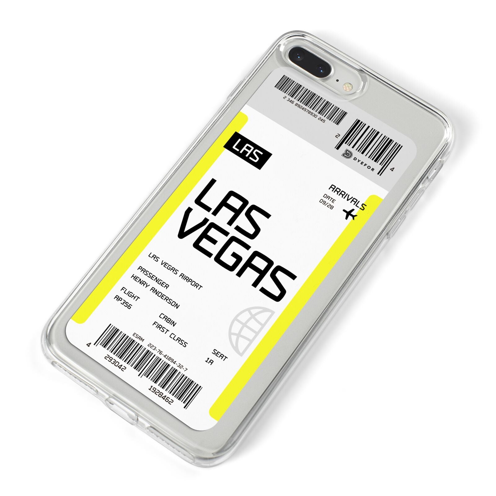Boarding Pass iPhone 8 Plus Bumper Case on Silver iPhone Alternative Image
