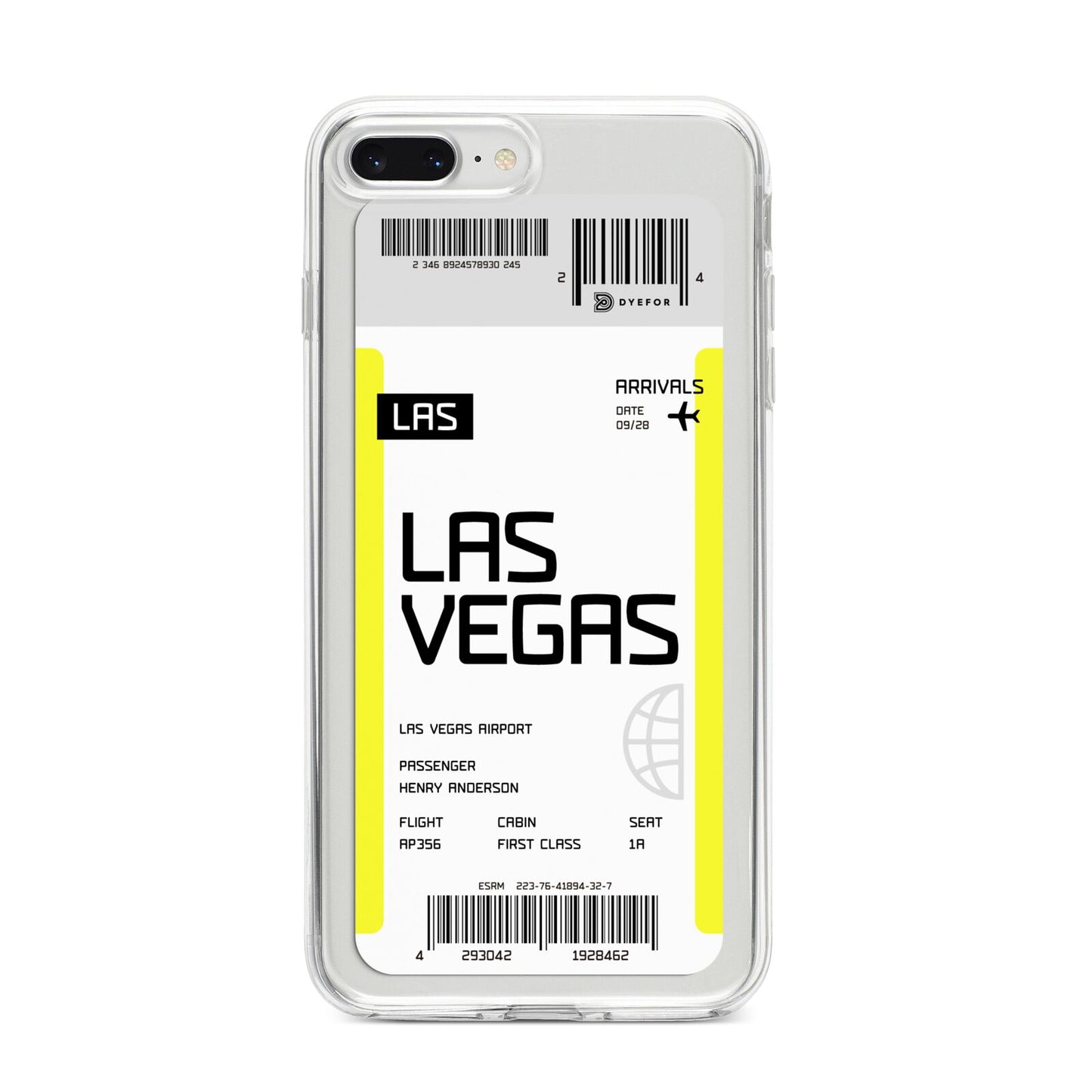 Boarding Pass iPhone 8 Plus Bumper Case on Silver iPhone