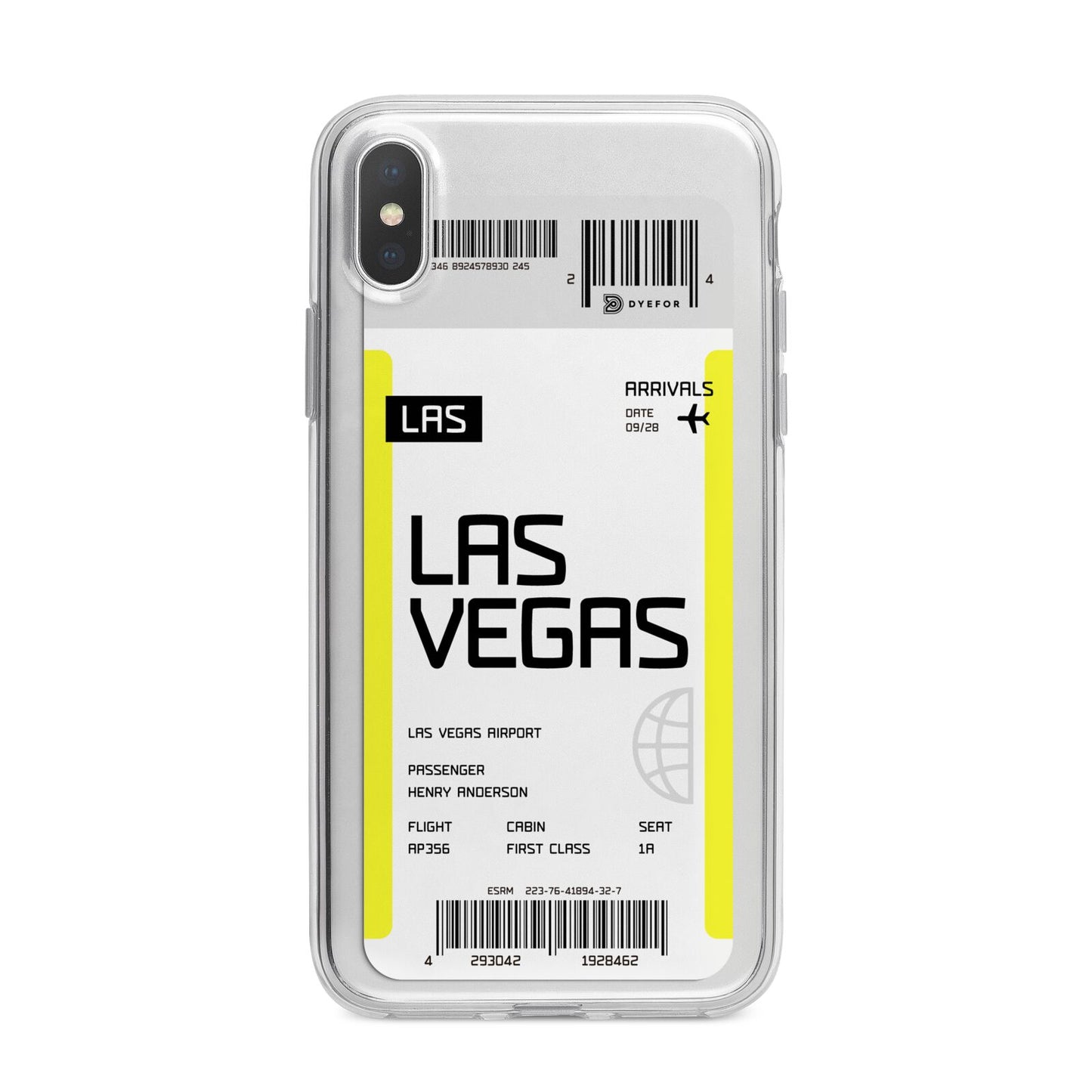 Boarding Pass iPhone X Bumper Case on Silver iPhone Alternative Image 1
