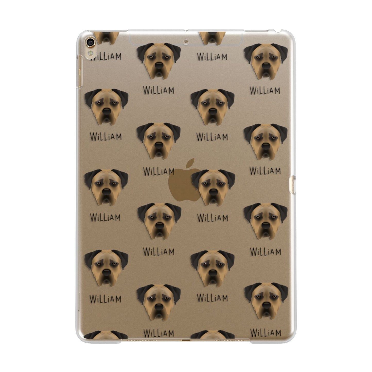 Boerboel Icon with Name Apple iPad Gold Case