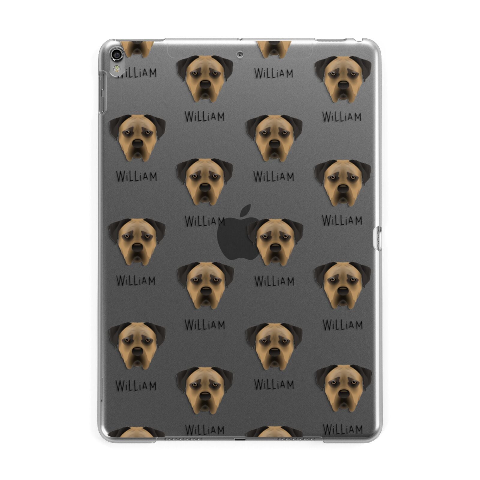 Boerboel Icon with Name Apple iPad Grey Case