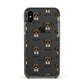 Boerboel Icon with Name Apple iPhone Xs Impact Case Black Edge on Black Phone