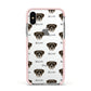 Boerboel Icon with Name Apple iPhone Xs Impact Case Pink Edge on Silver Phone