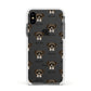 Boerboel Icon with Name Apple iPhone Xs Impact Case White Edge on Black Phone