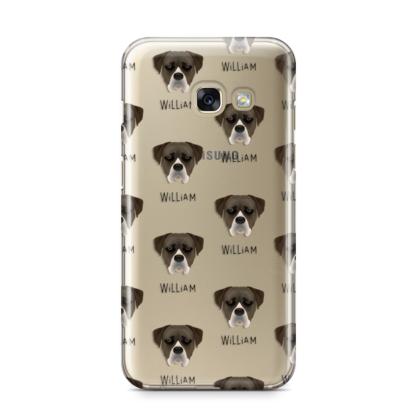 Boerboel Icon with Name Samsung Galaxy A3 2017 Case on gold phone