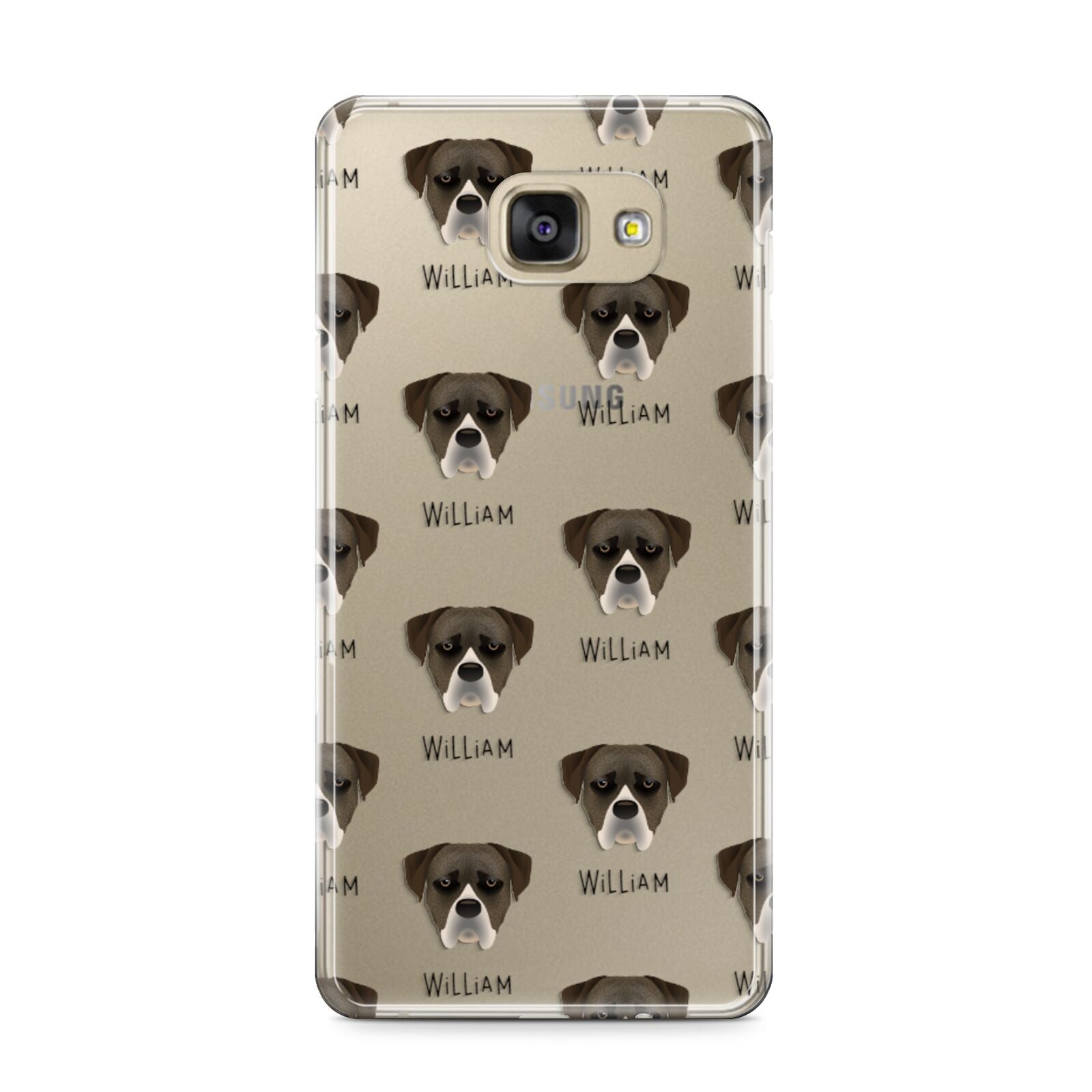 Boerboel Icon with Name Samsung Galaxy A9 2016 Case on gold phone