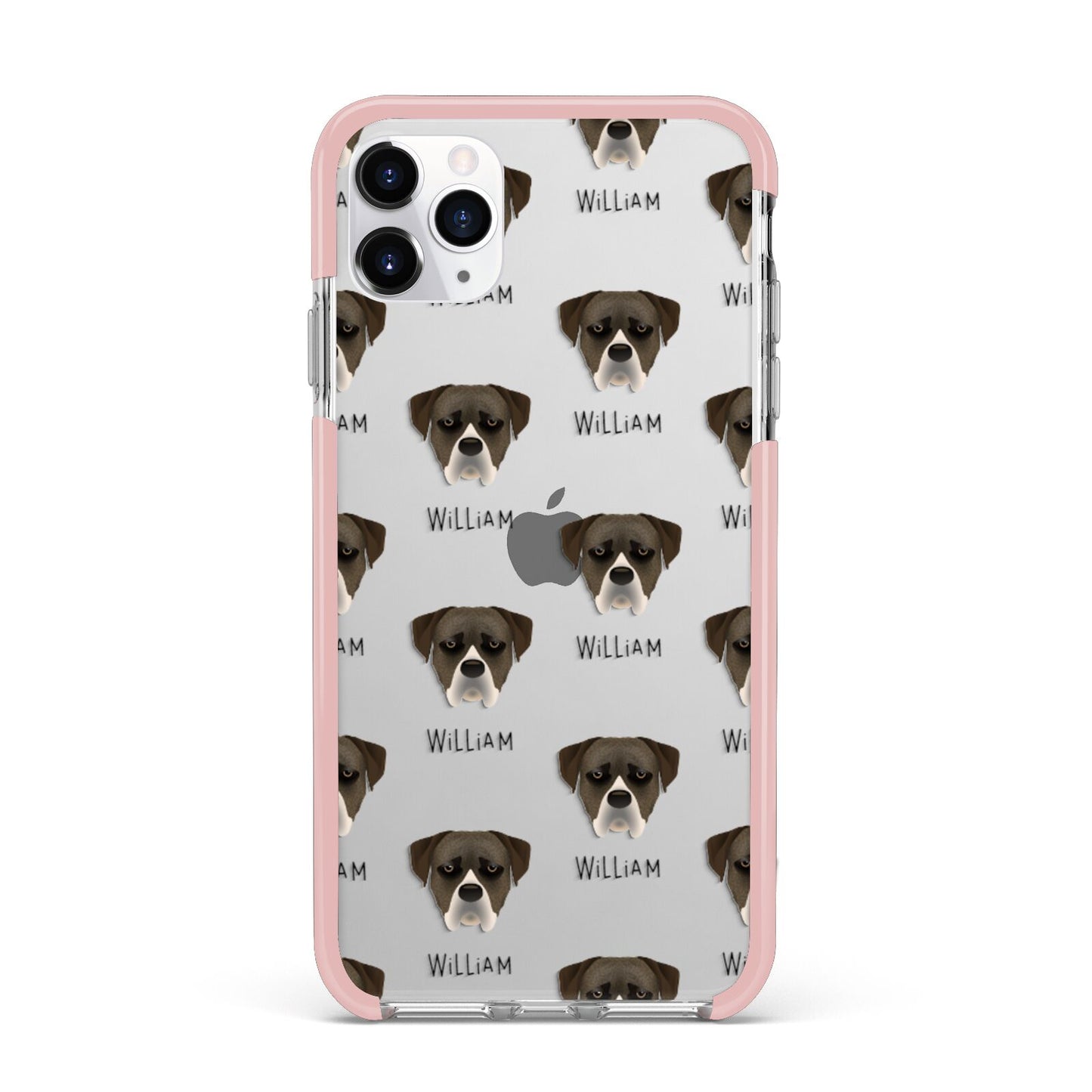 Boerboel Icon with Name iPhone 11 Pro Max Impact Pink Edge Case