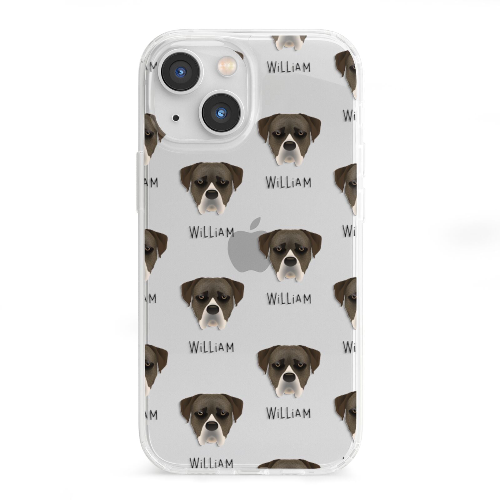 Boerboel Icon with Name iPhone 13 Mini Clear Bumper Case