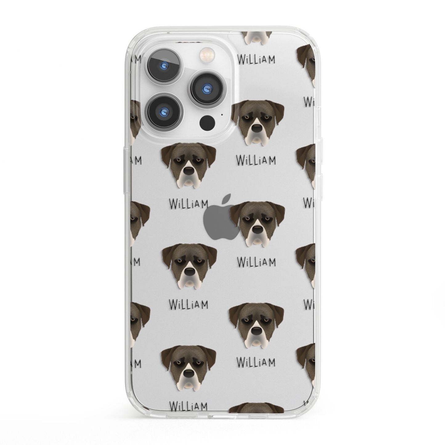 Boerboel Icon with Name iPhone 13 Pro Clear Bumper Case