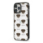 Boerboel Icon with Name iPhone 13 Pro Max Black Impact Case Side Angle on Silver phone