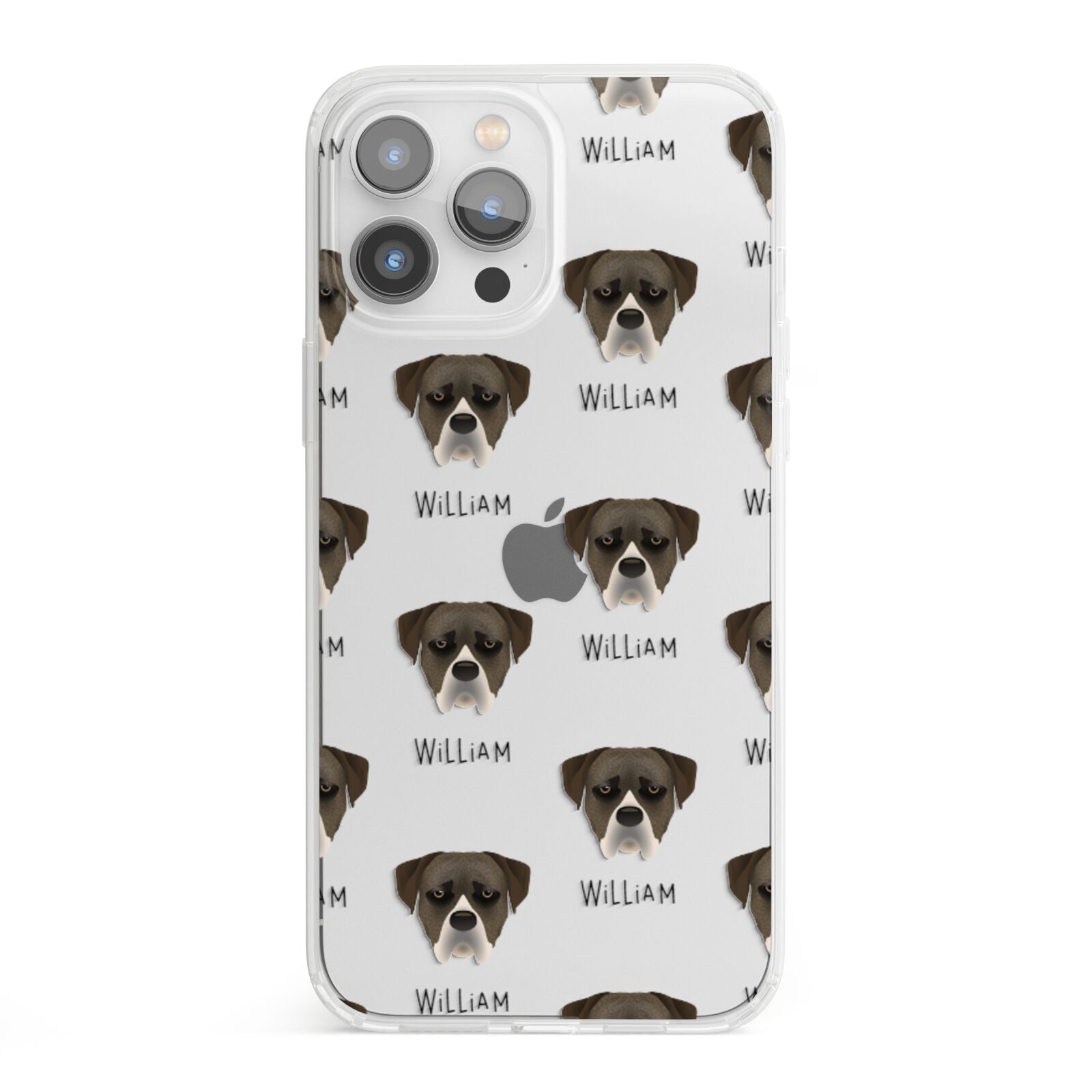 Boerboel Icon with Name iPhone 13 Pro Max Clear Bumper Case