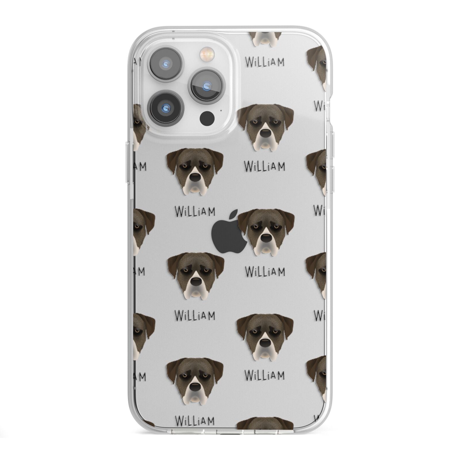 Boerboel Icon with Name iPhone 13 Pro Max TPU Impact Case with White Edges