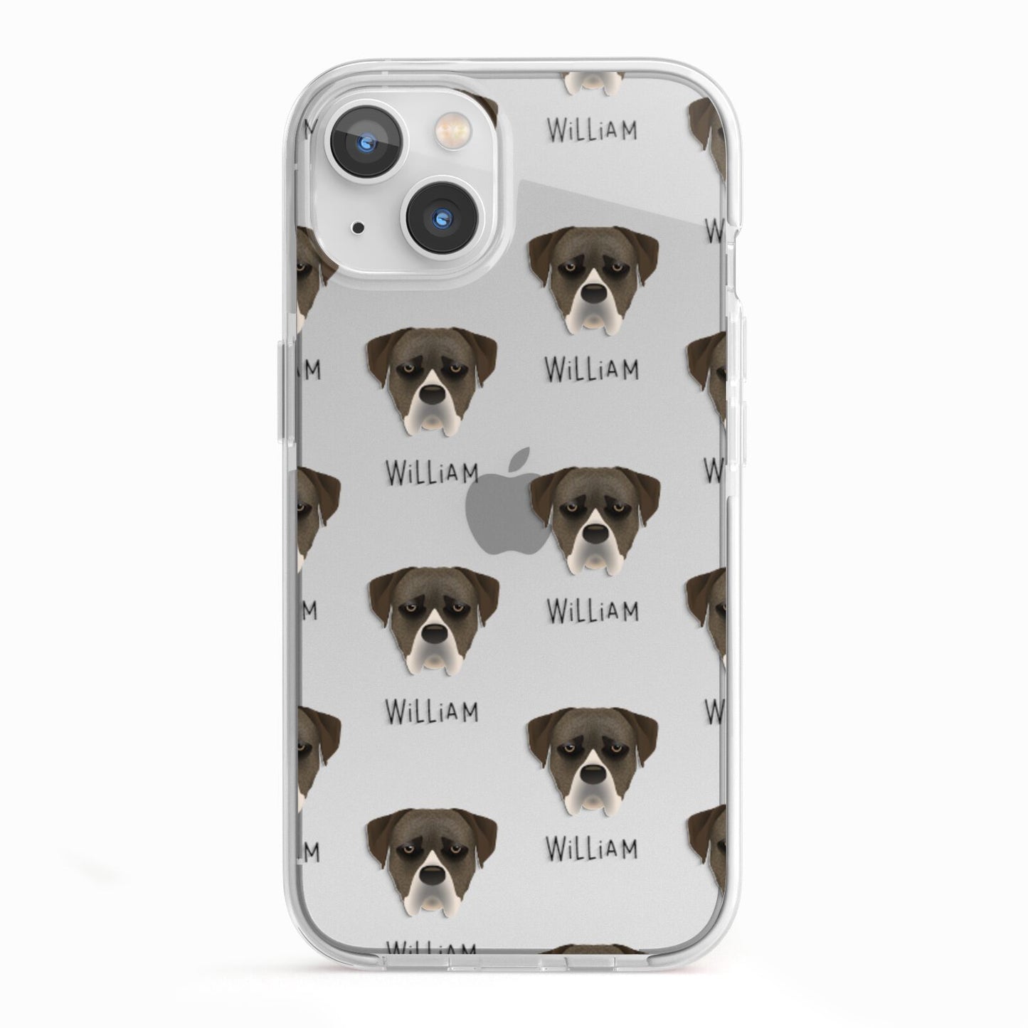 Boerboel Icon with Name iPhone 13 TPU Impact Case with White Edges