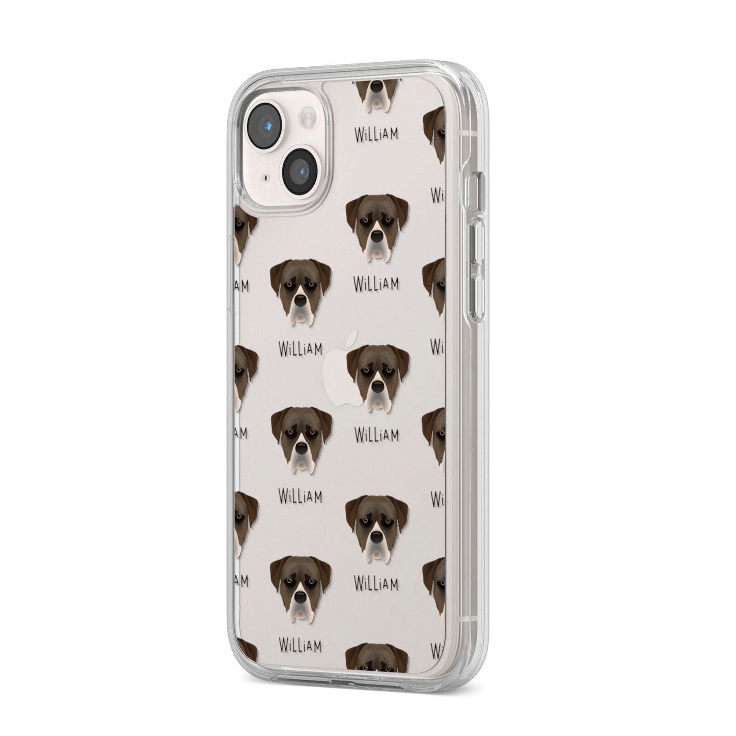 Boerboel Icon with Name iPhone 14 Plus Clear Tough Case Starlight Angled Image