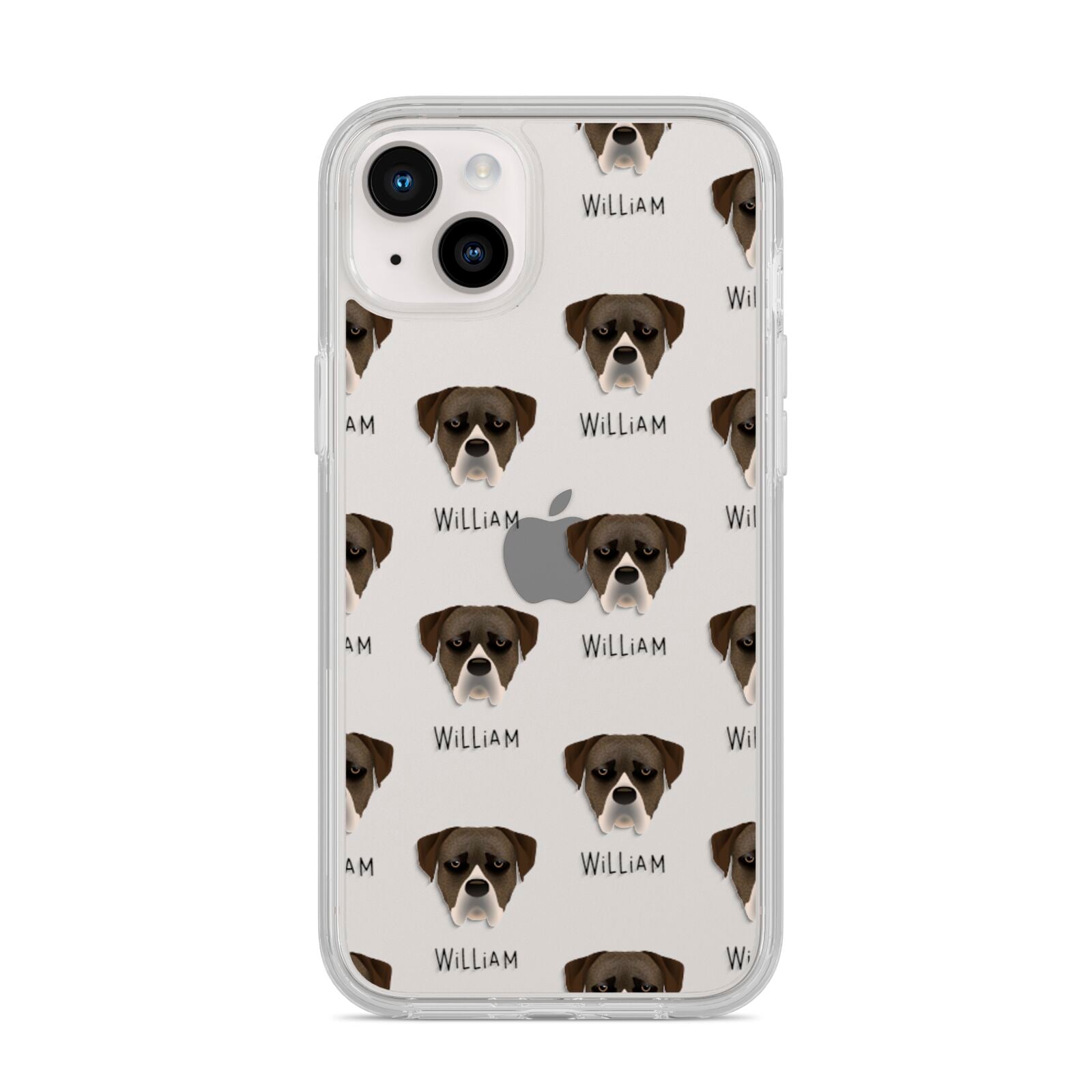 Boerboel Icon with Name iPhone 14 Plus Clear Tough Case Starlight