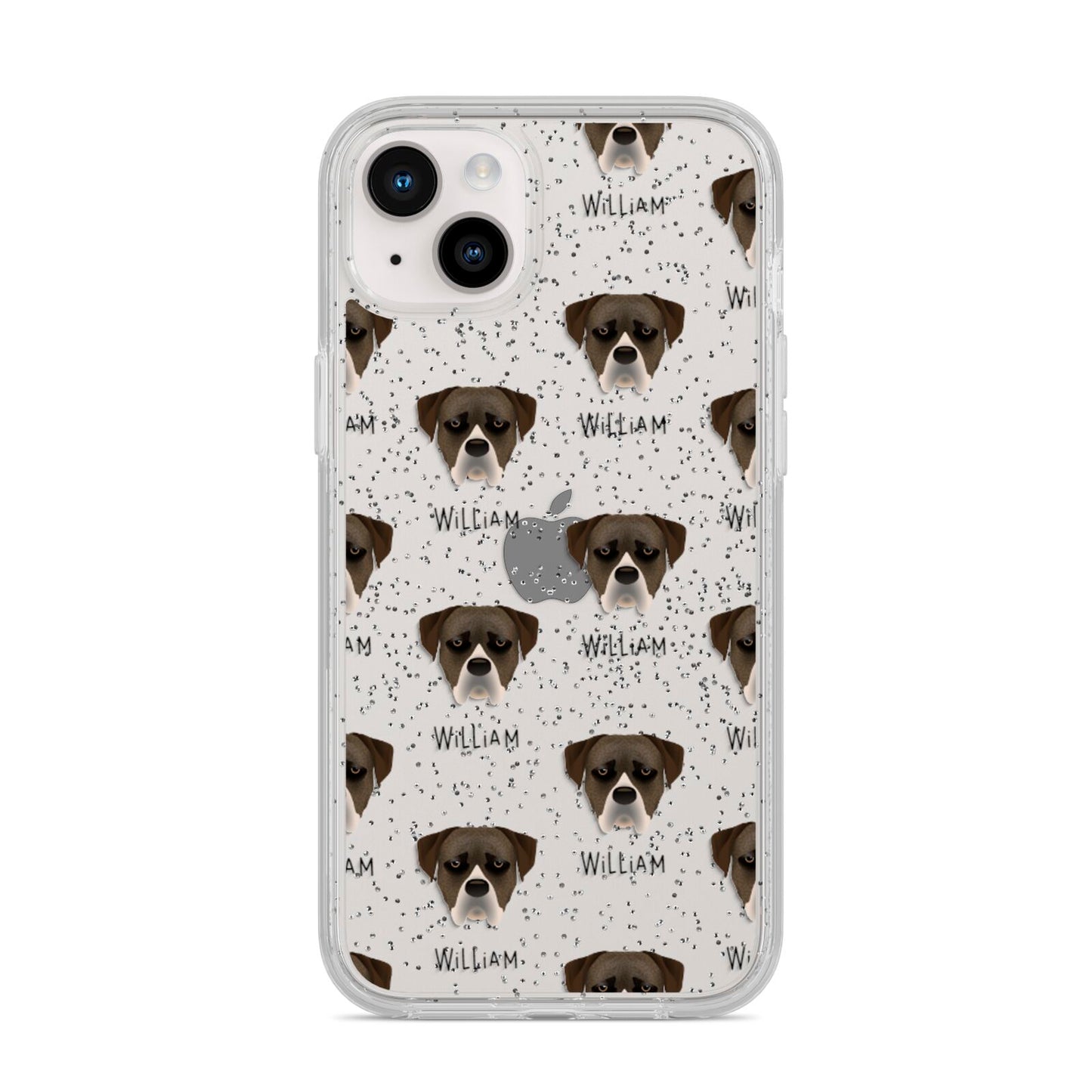 Boerboel Icon with Name iPhone 14 Plus Glitter Tough Case Starlight