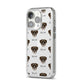 Boerboel Icon with Name iPhone 14 Pro Clear Tough Case Silver Angled Image