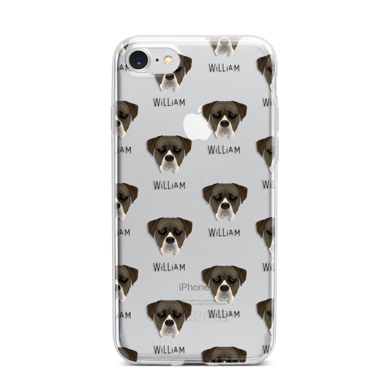 Boerboel Icon with Name iPhone 7 Bumper Case on Silver iPhone