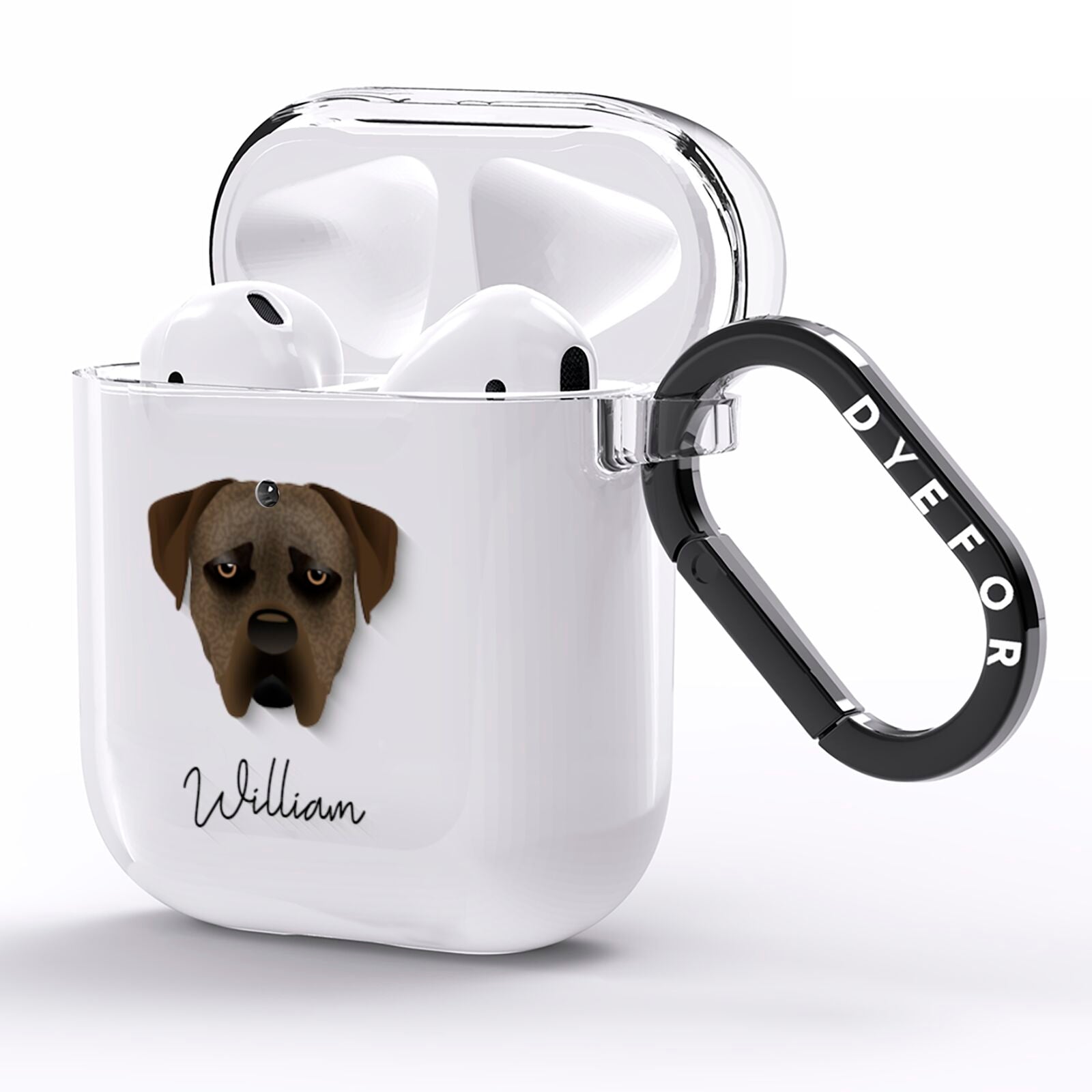 Boerboel Personalised AirPods Clear Case Side Image