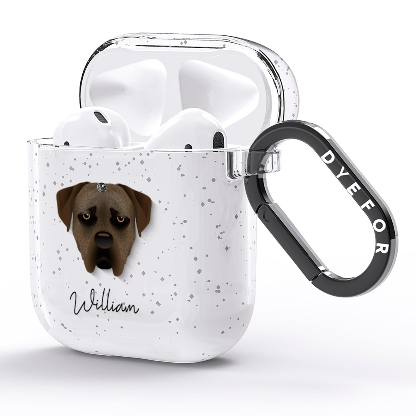 Boerboel Personalised AirPods Glitter Case Side Image