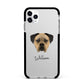 Boerboel Personalised Apple iPhone 11 Pro Max in Silver with Black Impact Case