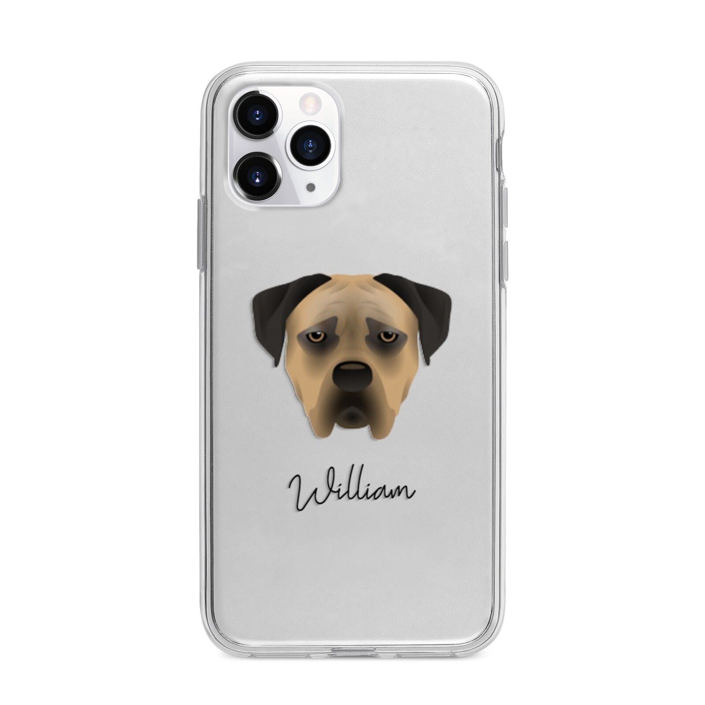 Boerboel Personalised Apple iPhone 11 Pro in Silver with Bumper Case