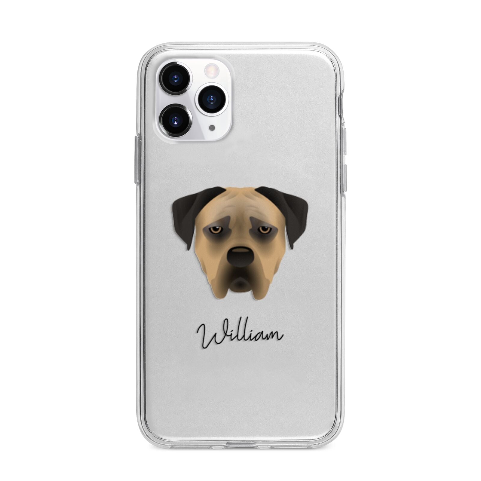 Boerboel Personalised Apple iPhone 11 Pro in Silver with Bumper Case