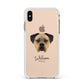 Boerboel Personalised Apple iPhone Xs Max Impact Case White Edge on Gold Phone