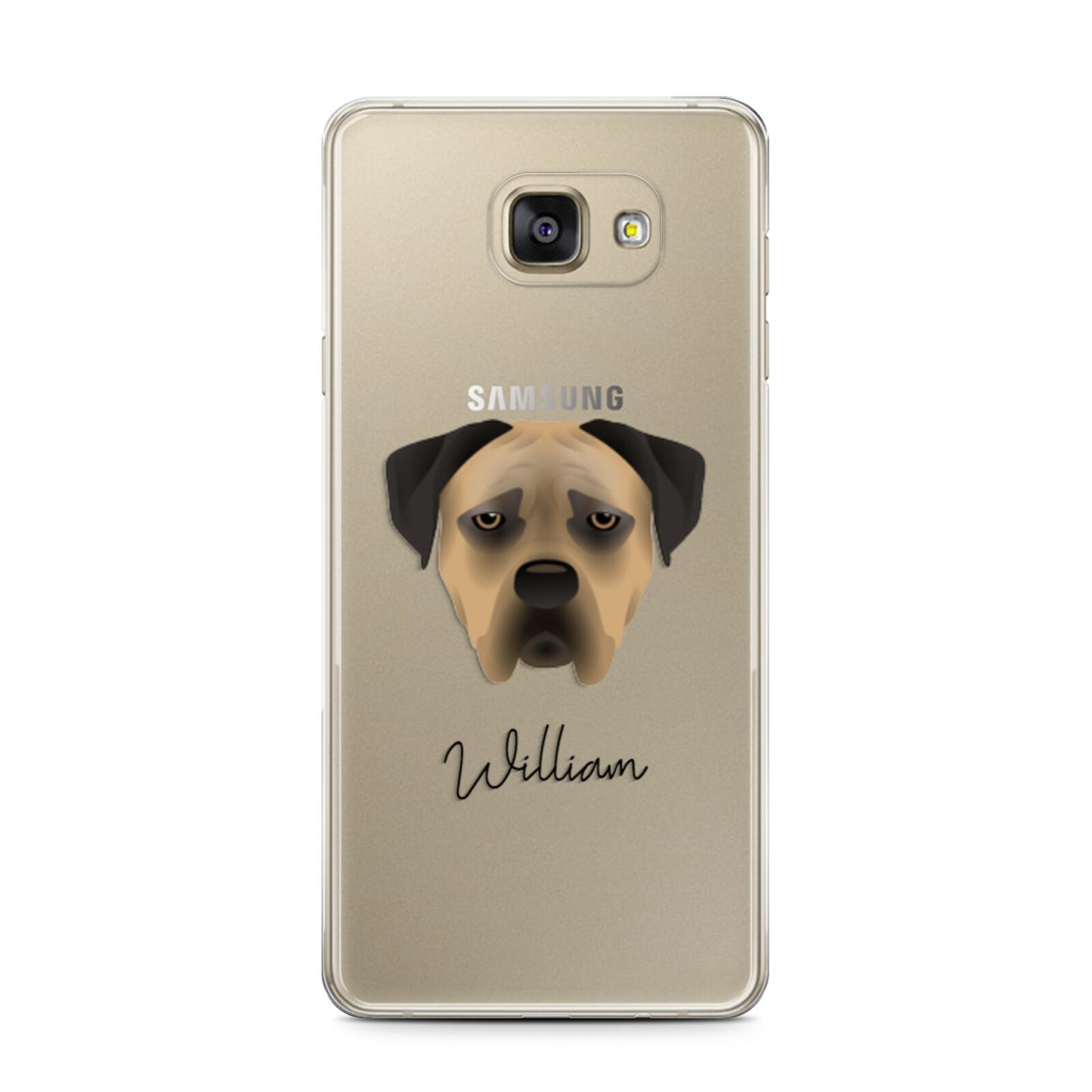 Boerboel Personalised Samsung Galaxy A7 2016 Case on gold phone