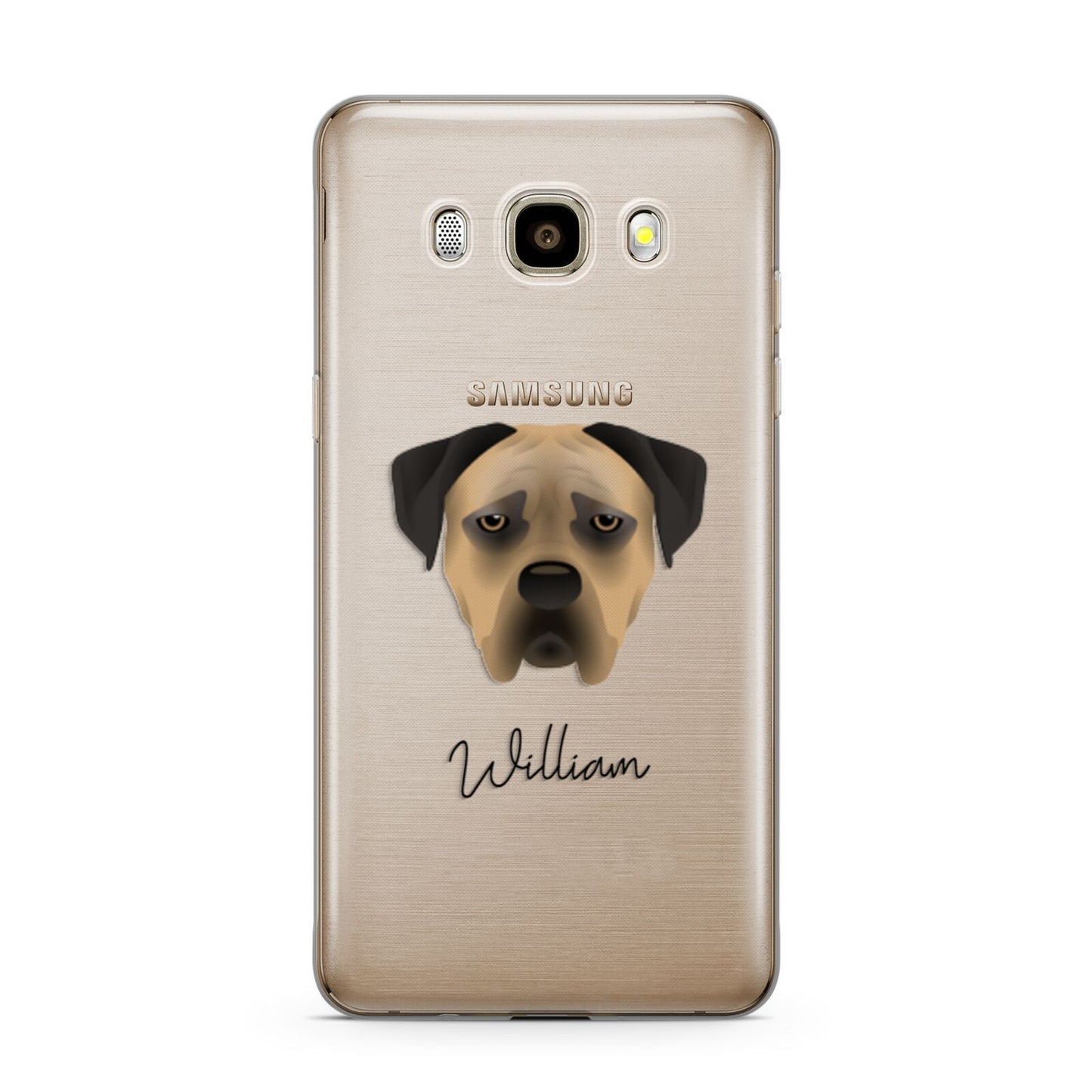 Boerboel Personalised Samsung Galaxy J7 2016 Case on gold phone