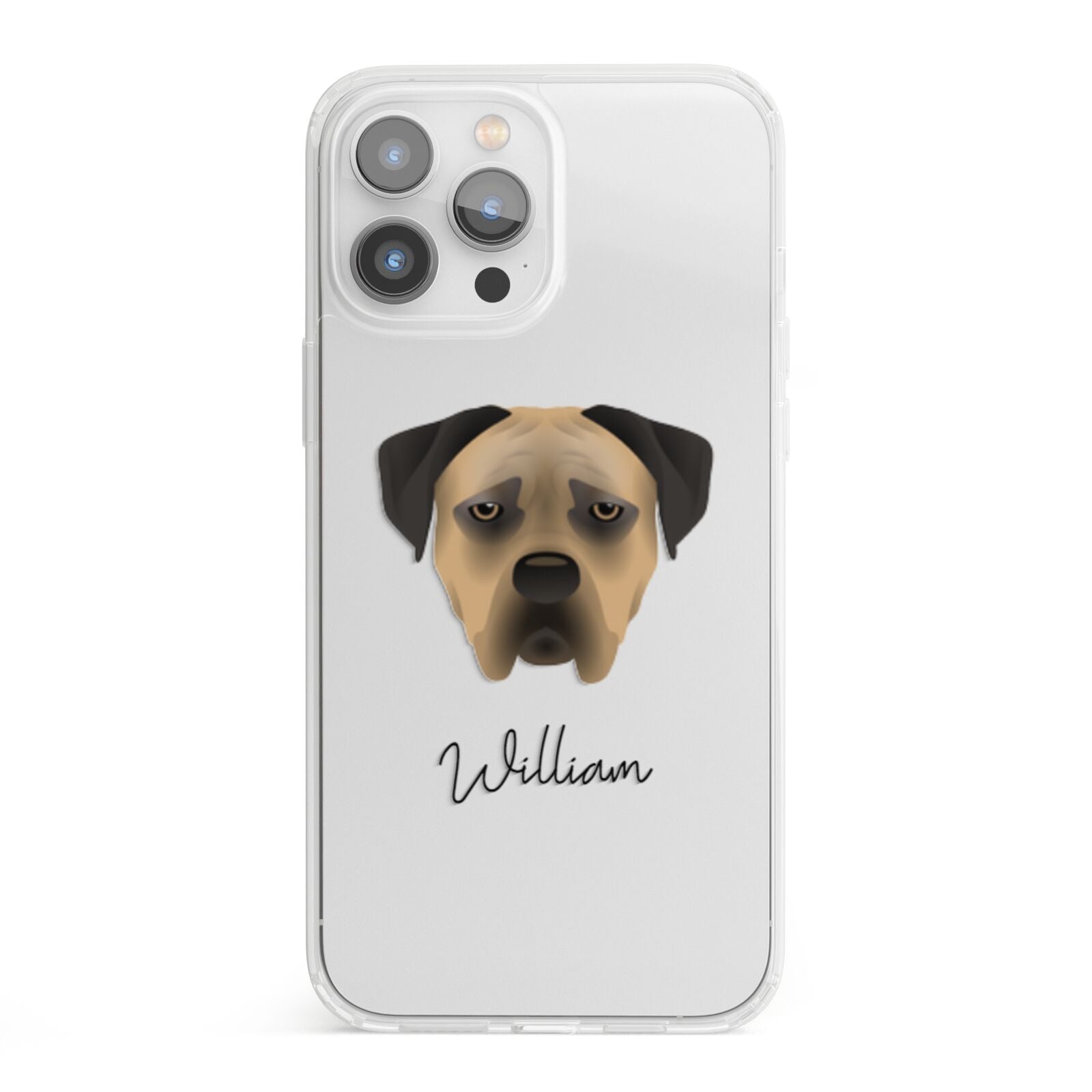 Boerboel Personalised iPhone 13 Pro Max Clear Bumper Case