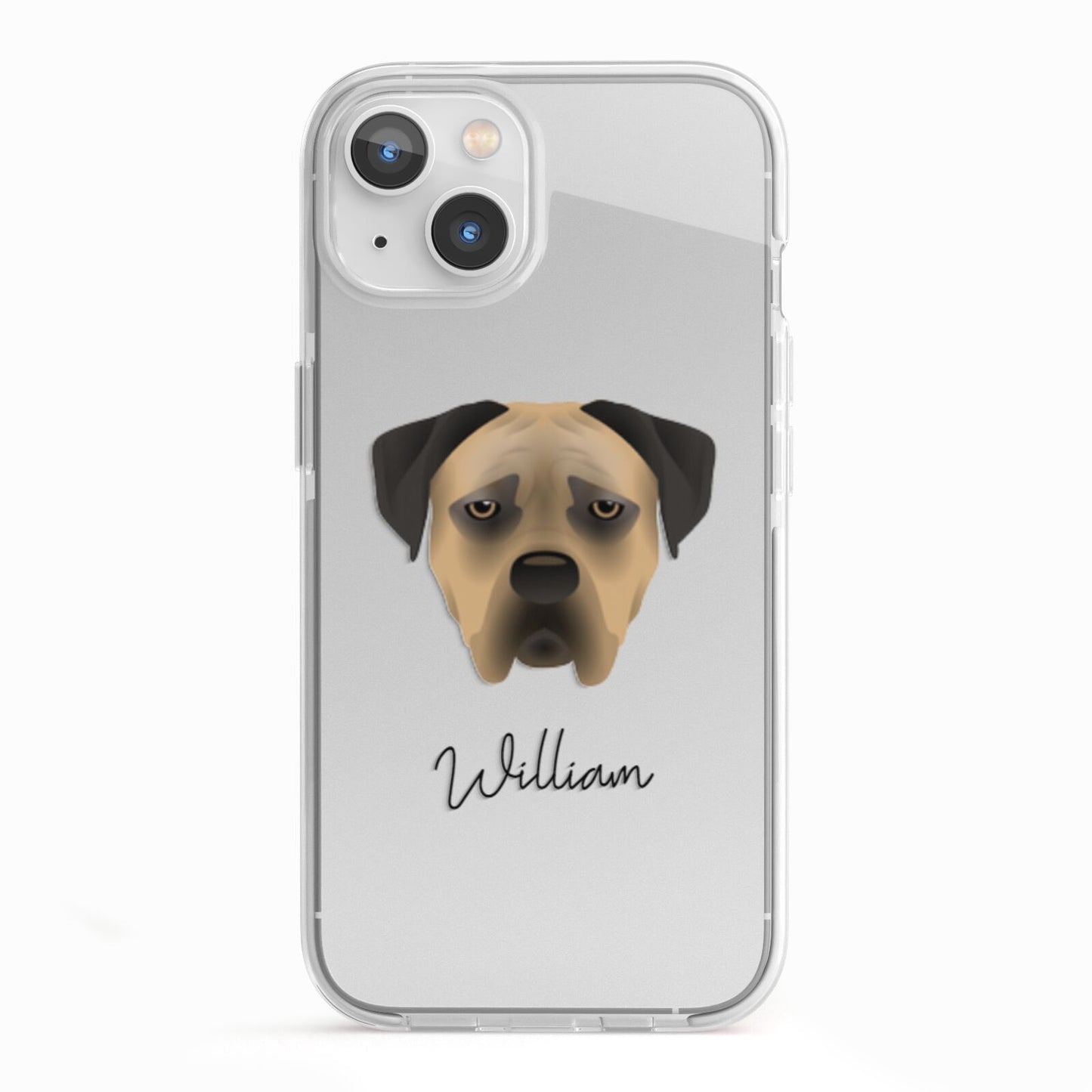 Boerboel Personalised iPhone 13 TPU Impact Case with White Edges