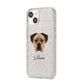 Boerboel Personalised iPhone 14 Glitter Tough Case Starlight Angled Image
