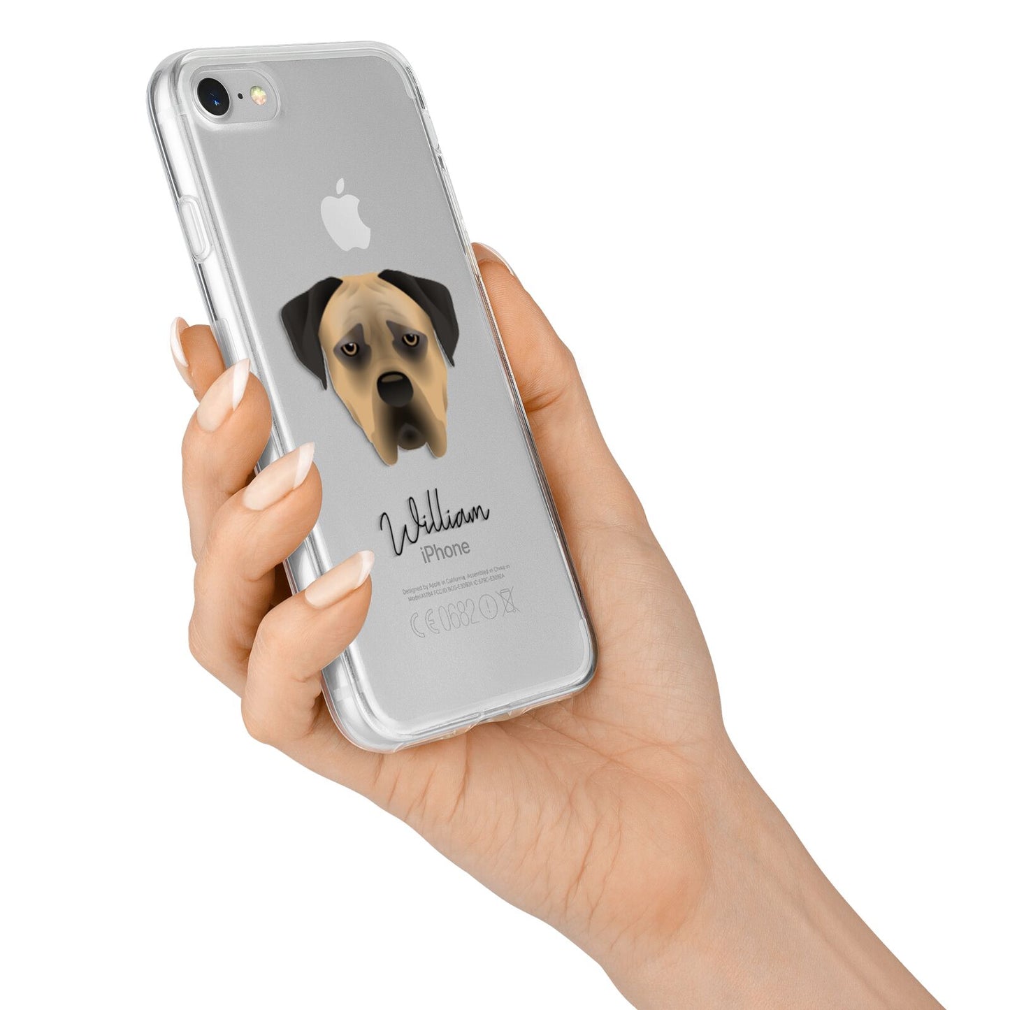 Boerboel Personalised iPhone 7 Bumper Case on Silver iPhone Alternative Image